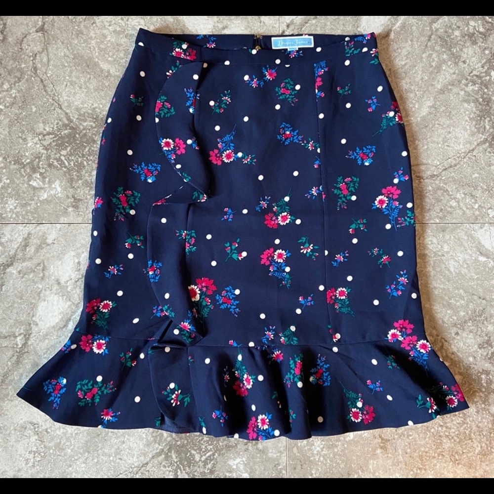 Draper James Bouquet Dot Floral Skirt